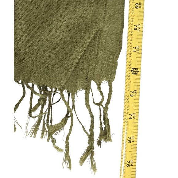 Pakistani NIDA AZWER ATELIER Scarf, Stole, Wrap 78 x 28 Green Gold Butterflies - Picture 10 of 12